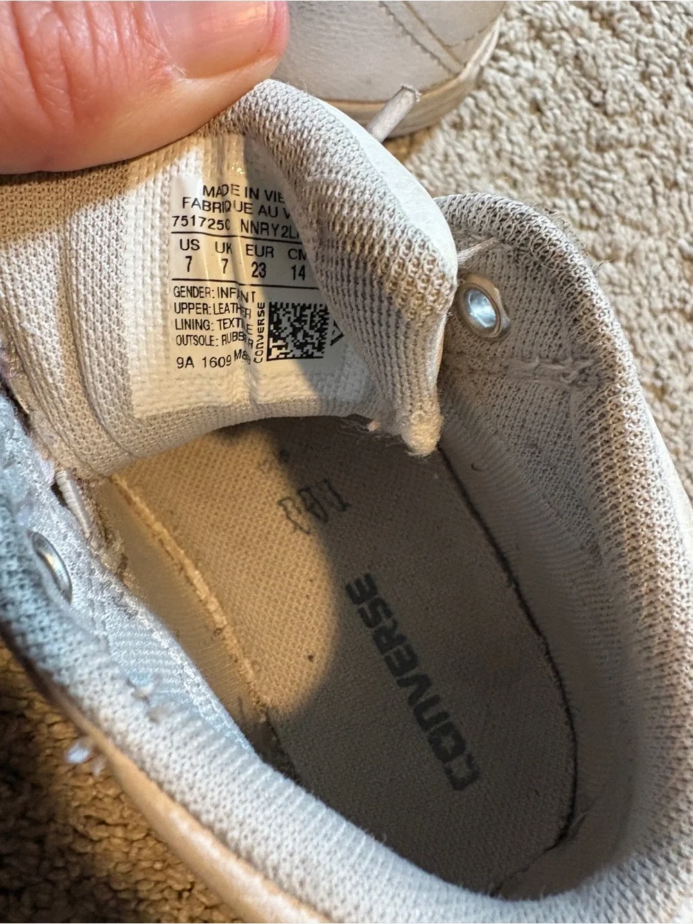 Converse Kids White High-Top Sneakers